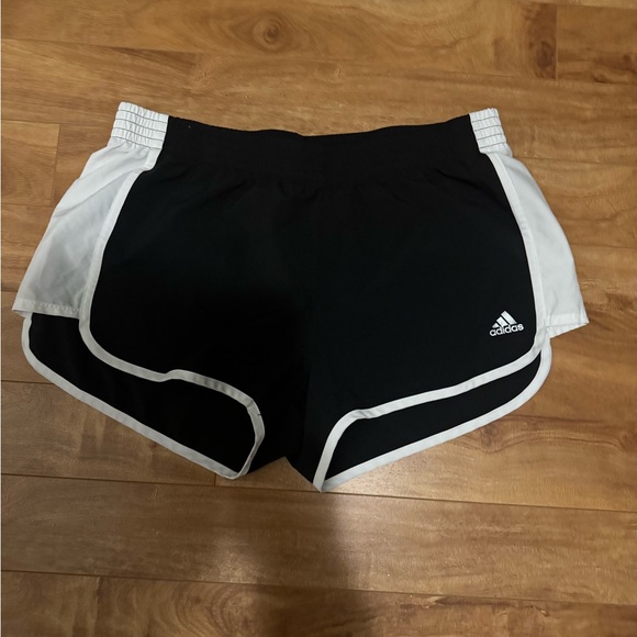 New Adidas Climalite Shorts Size Large Black & White - Picture 2 of 3